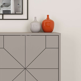 Μπουφές Μελαμίνης Dune Megapap Χρώμα Ανοιχτή Μόκα 123x35x77,4εκ.