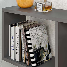 Βοηθητικό Τραπεζάκι Homemania Megapap από Μελαμίνη Χρώμα Ανθρακί 60x20x60εκ.