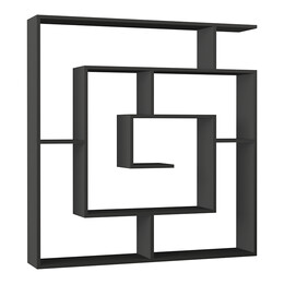 Βιβλιοθήκη Μελαμίνης Labirent Megapap Χρώμα Ανθρακί 125x22x129εκ.