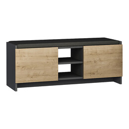 Παπουτσοθήκη Zulla Megapap από Μελαμίνη Χρώμα Ανθρακί - Φυσικό Οξιάς 110x37x43εκ.