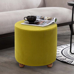 Σκαμπώ Mario Megapap Υφασμάτινο Χρώμα Λαδί 40x40x40εκ.