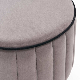 Σκαμπώ Rose Megapap Βελούδινο Χρώμα Γκρι 40x40x40εκ.