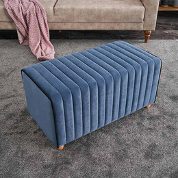 Σκαμπώ Mabel Megapap Βελούδινο Χρώμα Μπλε 80x40x40εκ.