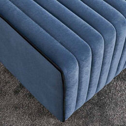 Σκαμπώ Mabel Megapap Βελούδινο Χρώμα Μπλε 80x40x40εκ.