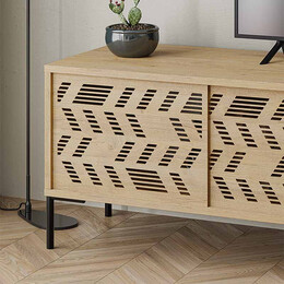 Έπιπλο Τηλεόρασης Dionysos Megapap από Μελαμίνη Χρώμα Φυσικό Οξιάς 170x45x48,6εκ.