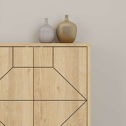 Μπουφές Μελαμίνης Dune Megapap Χρώμα Φυσικό Οξιάς 184x35x77,4εκ.