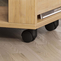 Τραπεζάκι Βοηθητικό edi Megapap Μελαμίνης Χρώμα Φυσικό Οξιάς 37x45x60εκ.