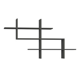 Ραφιέρα Τοίχου Halic Megapap Μελαμίνης Χρώμα Ανθρακί 150x22x82εκ.