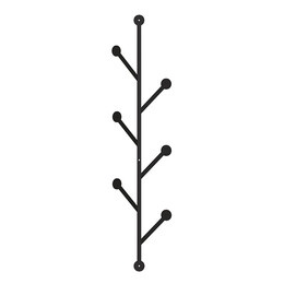 Κρεμάστρα Τοίχου Ponpon Megapap Μεταλλική Χρώμα Μαύρο 22x5x94εκ.