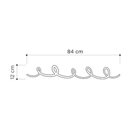 Κρεμάστρα Τοίχου Sing Megapap Μεταλλική Χρώμα Μαύρο 84x3x12εκ.