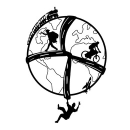 Διακοσμητικό Τοίχου Free Soul Megapap Μεταλλικό Χρώμα Μαύρο 40x2x57εκ.