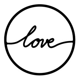 Διακοσμητικό Τοίχου Love Megapap Μεταλλικό Χρώμα Μαύρο 45x2x45εκ.