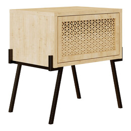 Κομοδίνο Μελαμίνης Naive Megapap Χρώμα Φυσικό Οξιάς 48x34x51εκ.