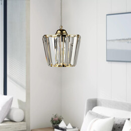 Φωτιστικό Οροφής Neva Megapap e27 Γυάλινο Μονόφωτο Χρώμα Χρυσό 20x20x70εκ.