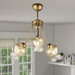 Φωτιστικό Οροφής Kobe Megapap e27 Μεταλλικό Τρίφωτο Χρώμα Χρυσό 40x40x50εκ.