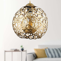 Φωτιστικό Οροφής Dominico Megapap e27 Μεταλλικό Μονόφωτο Χρώμα Χρυσό 24x24x70εκ.