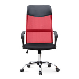 Καρέκλα Γραφείου Marco Megapap με Ύφασμα Mesh Χρώμα Κόκκινο - Μαύρο 62x59x110/120εκ.