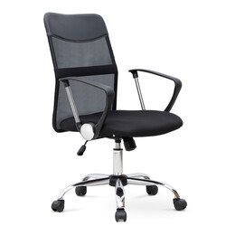 Καρέκλα Γραφείου Franco Megapap με Ύφασμα Mesh Χρώμα Μαύρο 59x57x95/105εκ.