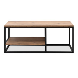 Τραπεζάκι Σαλονιού Kane Megapap Μεταλλικό - Μελαμίνης Χρώμα Pine oak 106x50x42εκ.