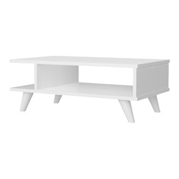 Τραπεζάκι Σαλονιού Titus Megapap από Μελαμίνη Χρώμα Λευκό 80x45x30εκ.