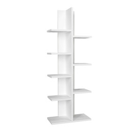 Βιβλιοθήκη Μελαμίνης Tree Megapap Χρώμα Λευκό 45x21,4x113εκ.