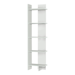 Βιβλιοθήκη Μελαμίνης Perla Megapap Χρώμα Λευκό 48x22x170εκ.