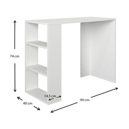 Γραφείο Εργασίας Netenia Megapap από Μελαμίνη Χρώμα Λευκό 90x40x74εκ.