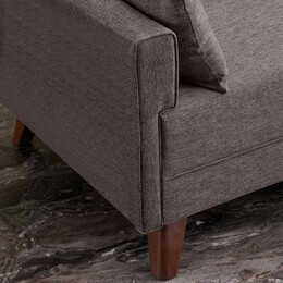 Καναπές Bella Megapap Τριθέσιος Υφασμάτινος Χρώμα Καφέ 208x81x85εκ.