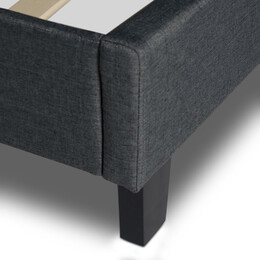 Κρεβάτι Sissy Megapap Υφασμάτινο Χρώμα Ανθρακί 160x200εκ.