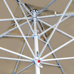 Ομπρέλα Επαγγελματική Juno Megapap Τηλεσκοπική Αλουμινίου Χρώμα Εκρού 3x3m.