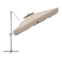 Ομπρέλα Κρεμαστή Επαγγελματική Pearl Megapap Τηλεσκοπική Αλουμινίου Χρώμα Εκρού 3x3m.