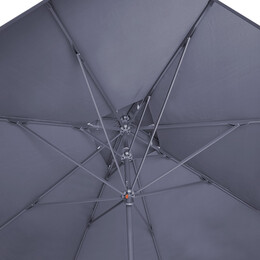 Ομπρέλα Επαγγελματική Juno Megapap Τηλεσκοπική Αλουμινίου Χρώμα Ανθρακί 3,5x3,5m.