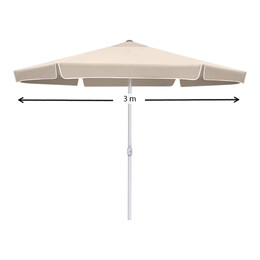 Ομπρέλα Κήπου Capri Megapap Αλουμινίου Χρώμα Εκρού Ø3m.