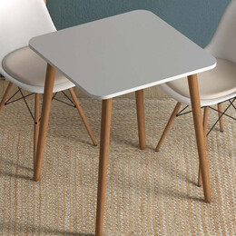 Τραπέζι Kare Megapap από Μελαμίνη Χρώμα Λευκό 70x70x72εκ.