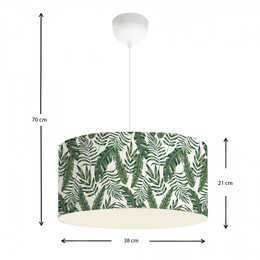 Φωτιστικό Οροφής Alamea Megapap e27 Υφασμάτινο Μονόφωτο Πολύχρωμο Φ38x70εκ.