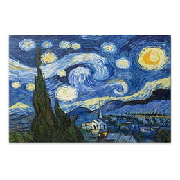Πίνακας σε Καμβά "starry Night" Megapap Ψηφιακής Εκτύπωσης 100x70x3εκ.