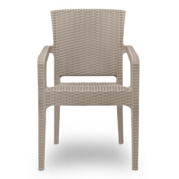 Πολυθρόνα Πολυπροπυλενίου Clio Megapap Recycled Χρώμα Cappuccino 57x55x86εκ.