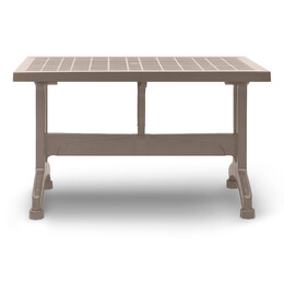 Τραπέζι Πολυπροπυλενίου Callan Megapap Χρώμα Cappuccino 120x70x73εκ.