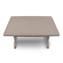 Τραπέζι Πολυπροπυλενίου Callan Megapap Χρώμα Cappuccino 140x80x73εκ.