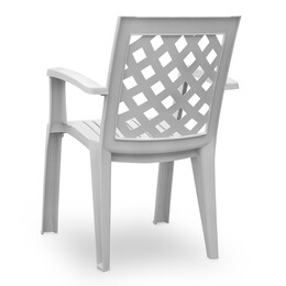 Πολυθρόνα Πολυπροπυλενίου Kira Megapap Χρώμα Λευκό 58x52x87εκ.