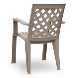 Πολυθρόνα Πολυπροπυλενίου Kira Megapap Χρώμα Cappuccino 58x52x87εκ.