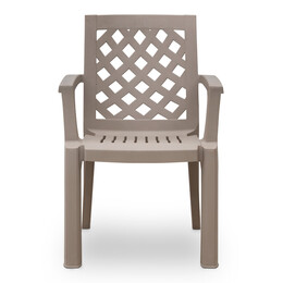 Πολυθρόνα Πολυπροπυλενίου Kira Megapap Χρώμα Cappuccino 58x52x87εκ.