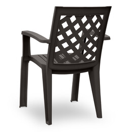 Πολυθρόνα Πολυπροπυλενίου Kira Megapap Χρώμα Καφέ 58x52x87εκ.