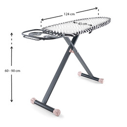 Σιδερώστρα Ρούχων Valeria Perilla Μεταλλική Χρώμα Ανθρακί 124x43x90εκ.