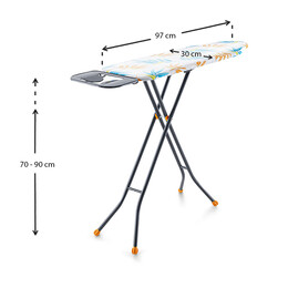 Σιδερώστρα Ρούχων Alsu Perilla Μεταλλική Ανθρακί 97x30x90εκ.