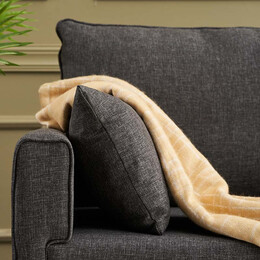 Καναπές Bella Megapap Τριθέσιος Υφασμάτινος Χρώμα Ανθρακί 208x81x85εκ.