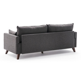 Καναπές Bella Megapap Τριθέσιος Υφασμάτινος Χρώμα Ανθρακί 208x81x85εκ.