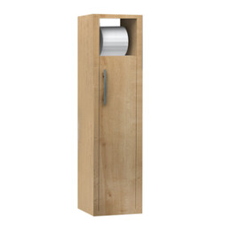 Στήλη Μπάνιου Μελαμίνης Murray Megapap Χρώμα Φυσικό Οξιάς 16x14x70εκ.