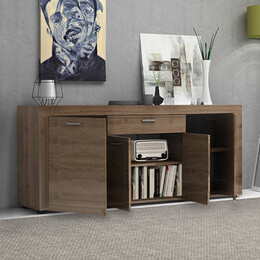 Μπουφές Μελαμίνης Joseph Megapap Χρώμα Καρυδί 177x40x76εκ.