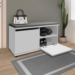 Παπουτσοθήκη Μελαμίνης Twain Megapap 8 Ζευγών Χρώμα Λευκό 80x35x42εκ.